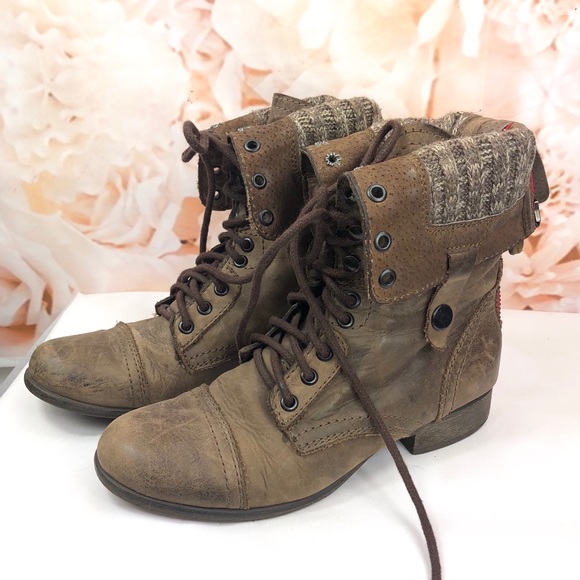 Steve Madden Shoes - Steve Madden cablee combat boots brown size 7.5
